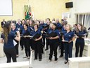 Coral da AABB Comunidade participou da sessão e cantou músicas populares e natalinas