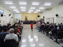 Público presente durante a apresentação do Coral da AABB Comunidade