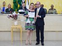 Vereador Cláudio José e Ana Mariela Formágio Monteiro Poltronieri, indicada pela Assoc. Proteção ao Adolescent