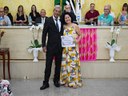 Vereador Pedro Gonçalves Vieira e a homenageada Eunice Marques da Silva