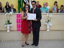 Homenageada Maria Sonia Ferreira Rangel e o vereador Kielse Munis