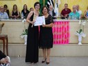 Homenageada Marly Isabel Carvalho da Silva e vereadora Maria Mateus