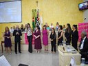 Vereador-presidente e servidoras da Câmara Municipal de Dracena