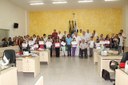 Homenageados, com os Vereadores e os Dentistas, após a diplomação