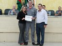 Vereadora Sara Scarabelli, 2º Sargento PM Alex Sandro Ramos e seu pai