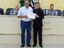 1º Sargento PM Edmilson Luiz Ferreira e o vereador Victor Palhares