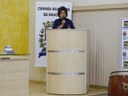 Francisca Quentina de Brito, presidente da Comissão Organizadora das Associações de Bairros em seu discurso