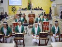 Apresentação do Grupo Seishin Daiko da Adec de Dracena na Câmara Municipal