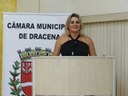 Vereadora Sara Scarabelli foi a oradora da homenagem