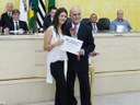 Emily Fabiana dos Santos e vereador Milton Polon