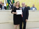 Maria Parussolo Leite e vereador Milton Polon
