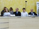 Mesa principal durante o Parlamento Jovem 2017