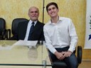 Vereador Milton Polon e Murilo Dalarme Tanganini (Escola Prof. Gumercindo Corrêa de Almeida Moraes)