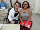 Vereadora Sara Scarabelli e Maria Eduarda de Souza Felipe (E.E 9 de julho)