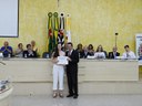 Vitória Ávila Fioravanti (Escola Prof. Gumercindo Corrêa de Almeida Moraes) e presidente Rodrigo Parra