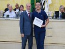 Presidente da Câmara Milton Polon entrega Diploma ao vereador-estudante do Parlamento Jovem 2019