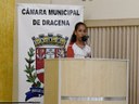 A vereadora-estudante Amanda Rodrigues P. Alves usa a Tribuna para apresentar sua propositura