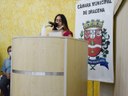 A vereadora-estudante Ana Flávia Pereira Salvia