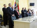 Autoridades compõe a Mesa Principal da Sessão de Instalação