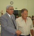 Vereador Francisco Eduardo Aniceto Rossi recebendo o Ex-Vereador Juvenal Bonzanini - atuou na 11ª e 12ª Legislatura