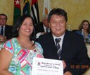 Vereador Moacir Shoiti Kanezawa e a Sra. Iracema Martins da Silva David