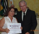 Vereador Ailton Oscar Lorensetti e a Sra. Maria Helena Mendonça dos Santos