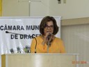 Maria da Graça Morais Beretta - agradecendo em nome das homenageadas