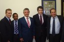 Deputado Estadual Ed Thomas, Ministro Marco Aurélio Mello, Sthefano Pinto da Costa - filho do homenageado, Vereador Claudinei Millan Pessoa