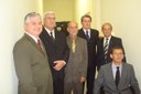 Prefeito Célio Rejane, Vereadores Francisco Eduardo Aniceto Rossi, Milton Polon, José Antonio Pedretti, Nelson Nabor Buzinaro e Ademir Ussifatti