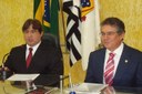 Presidente da Câmara Juliano Brito Bertolini e o Ministro do Supremo Tribunal Federal Marco Aurélio Mello