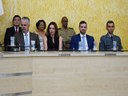 Homenageado e autoridades na Mesa Principal