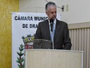 Cidadão Honorário de Dracena, José Carlos Ferreira Alves, discursa em agradecimento pelo Título recebido
