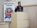 Vereador Rodrigo Castilho discursa em nome do Legislativo