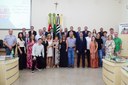 Autoridades presentes na Sessão Solene pelo Dia da Independência e entrega de Título Cidadão Honorário de Dracena a Belkiss Beretta