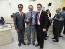 Vereador Kielse Munis, Sérgio Maranhão e presidente Rodrigo Parra