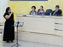 Márcia Cristina Nascimento, do Coral da Igreja Evangélica Assembleia de Deus, em sua apresentação solo