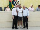 A equipe de Vôlei Adaptado (60 anos) conquistou o bicampeonato estadual na cidade de Auriflama/SP e receberam Diplomas de Honra ao Mérito como reconhecimento durante a 42ª Sessão Ordinária.