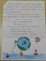 Alunas da AABB Comunidade alertam à população para o uso racional da água