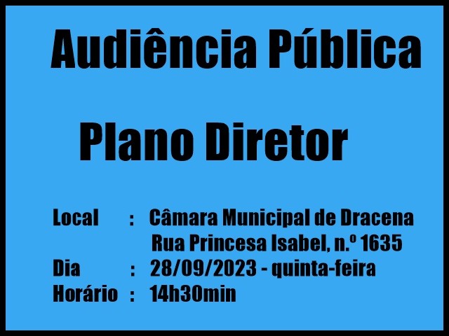 Audiência Publica - Plano Diretor