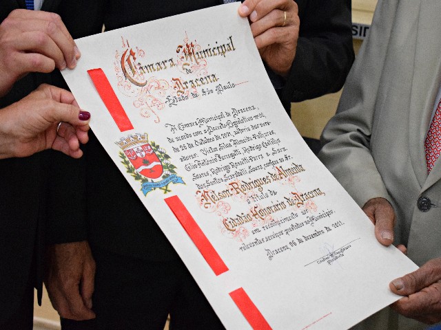 Câmara de Dracena celebra aniversário do município com entrega de diploma e de título honorário