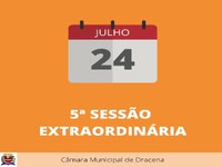 Câmara de Dracena discute três projetos de lei em sessão extraordinária