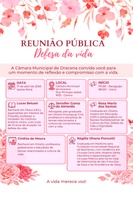 Câmara de Dracena realiza reunião pública sobre defesa da vida na próxima sexta-feira, 17