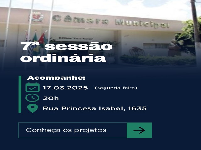 Câmara Municipal de Dracena aprecia três projetos na próxima sessão ordinária