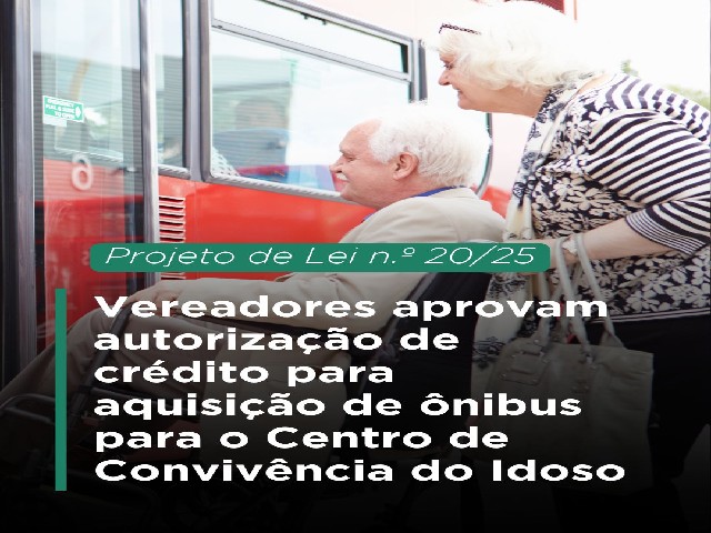 Câmara Municipal de Dracena aprova projeto para aquisição de ônibus para idosos