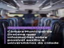 Câmara Municipal de Dracena cobra informações sobre possível auxílio a universitários da cidade Câmara Municipal de Dracena cobra informações sobre possível auxílio a universitários da cidade