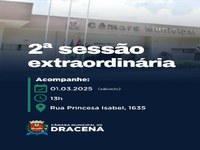 Câmara Municipal de Dracena convoca sessão extraordinária para este sábado