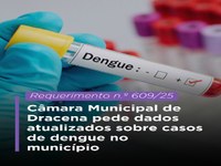 Câmara Municipal de Dracena pede dados atualizados sobre casos de dengue no município