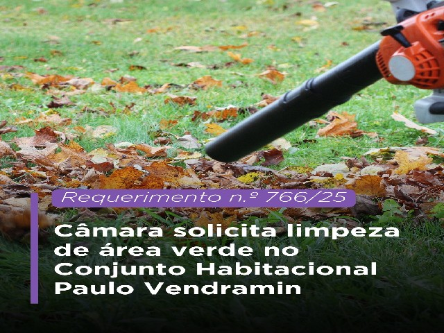 Câmara Municipal de Dracena solicita limpeza de área verde no Conjunto Habitacional Paulo Vendramin