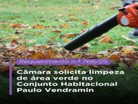 Câmara Municipal de Dracena solicita limpeza de área verde no Conjunto Habitacional Paulo Vendramin
