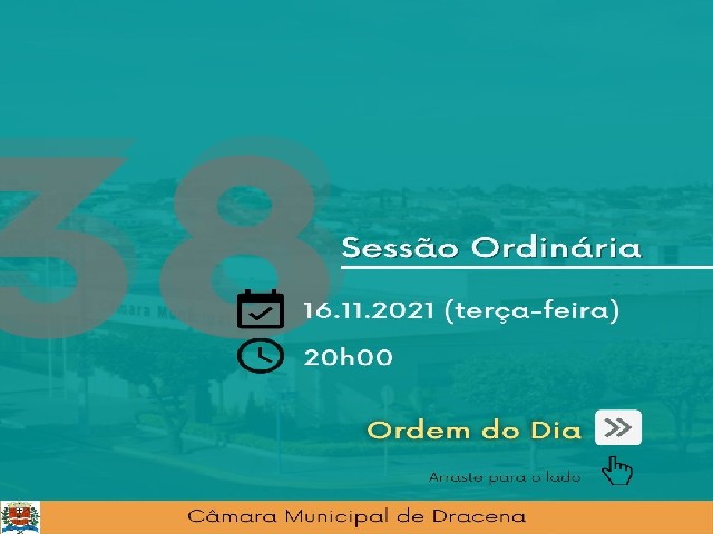 Câmara Municipal de Dracena vota um projeto em sessão ordinária
